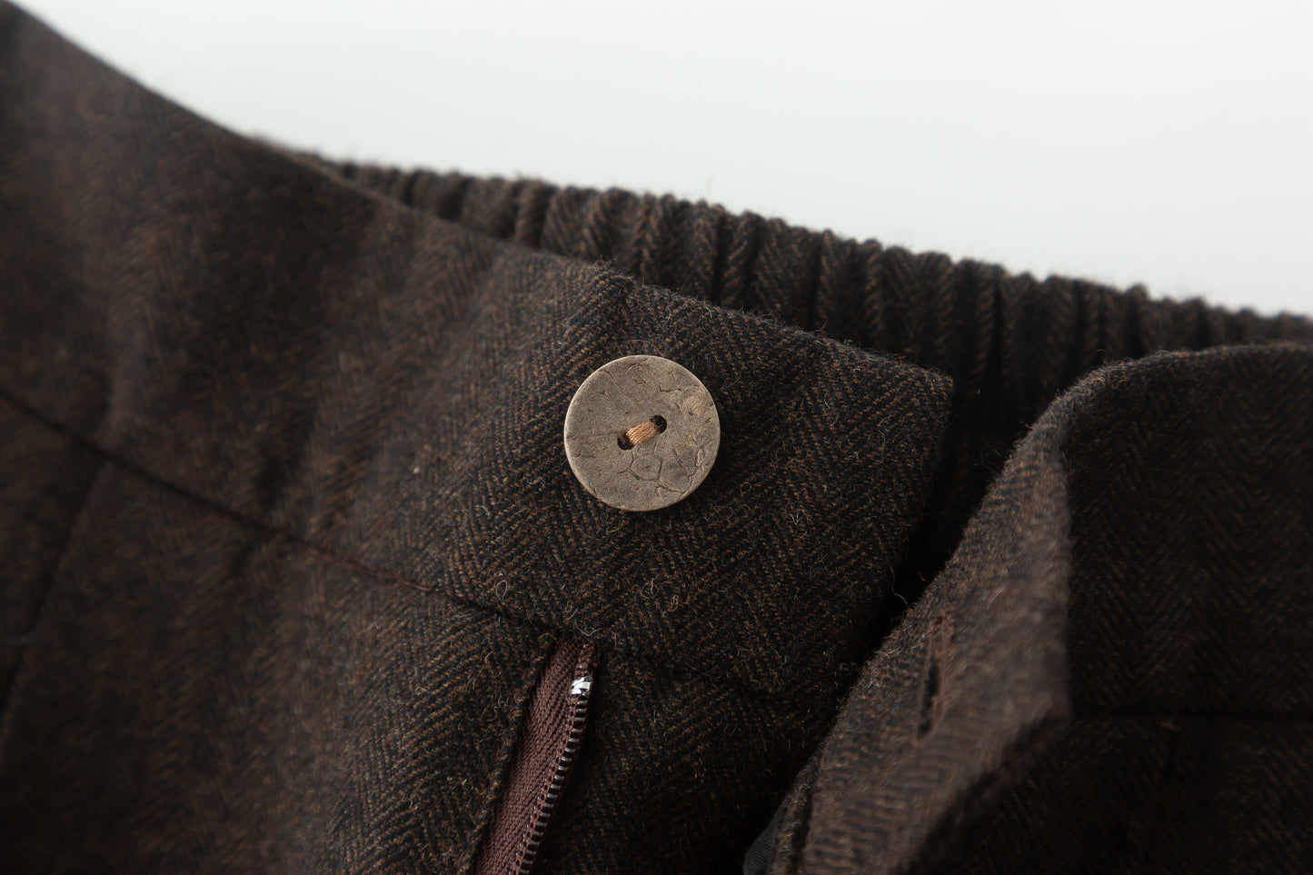 Brown Wool Wide Leg Pants - Soft Lined Winter Essential 5318