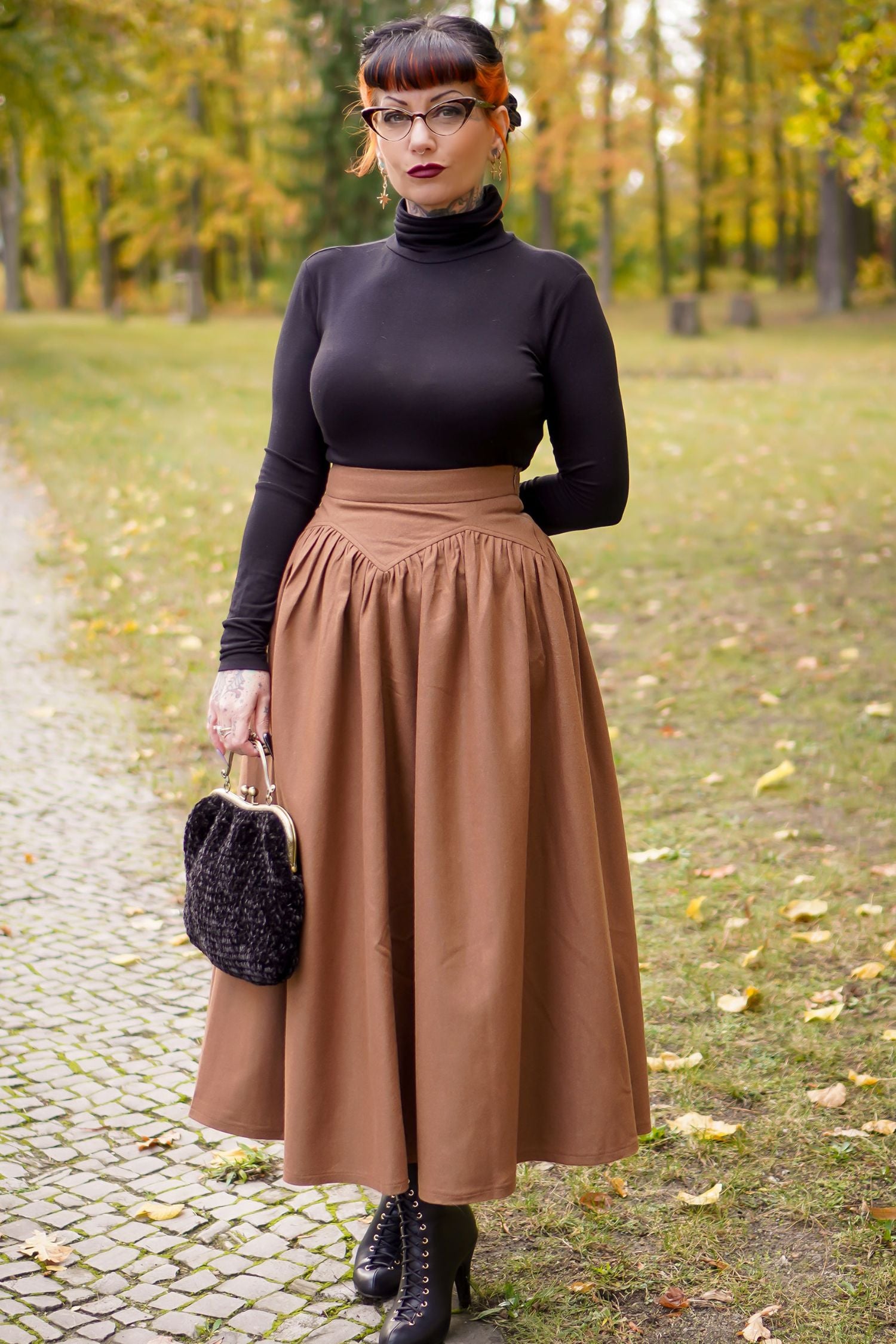 womens skirts, maxi wool skirt for winter 1642# – XiaoLizi