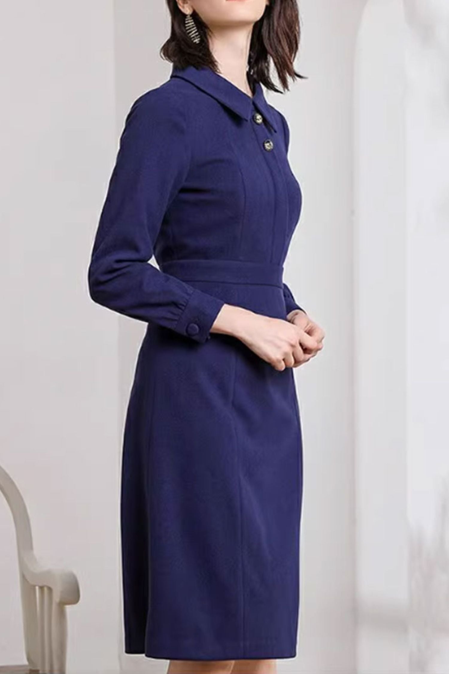 Womens autumn winter a line wool dress 4795 Xiaolizi Womens autumn winter a line wool dress 4795 Xiaolizi