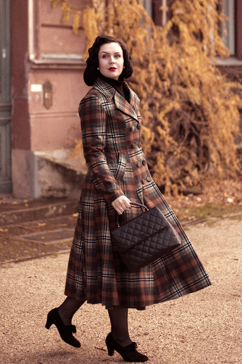 Plaid wool jacket sales skirt