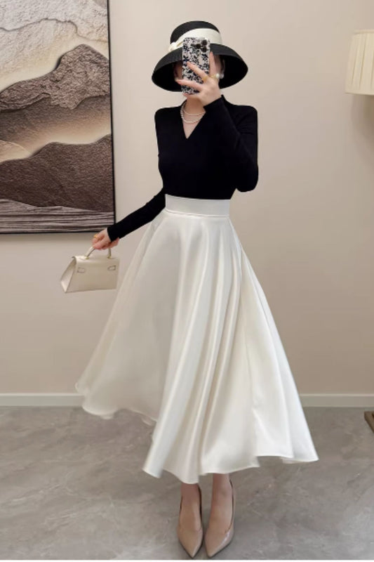 A line midi swing summer skirt 6220