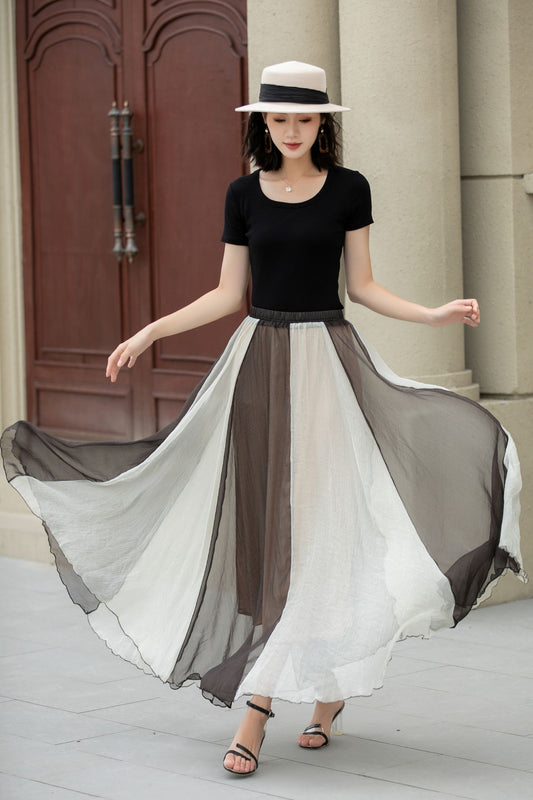 Prom Bohemian Maxi Summer Chiffon Skirt 5106
