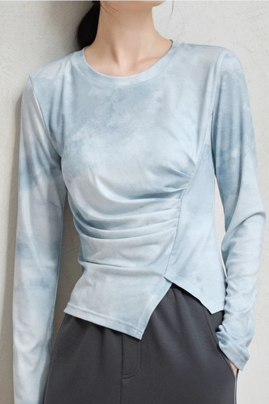 Spring long sleeves knit blouse 5778