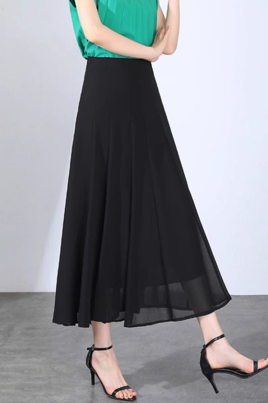 Summer swing a line maxi chiffon skirt 6128