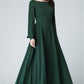 Vintage Inspired Green Linen maxi dress 1454