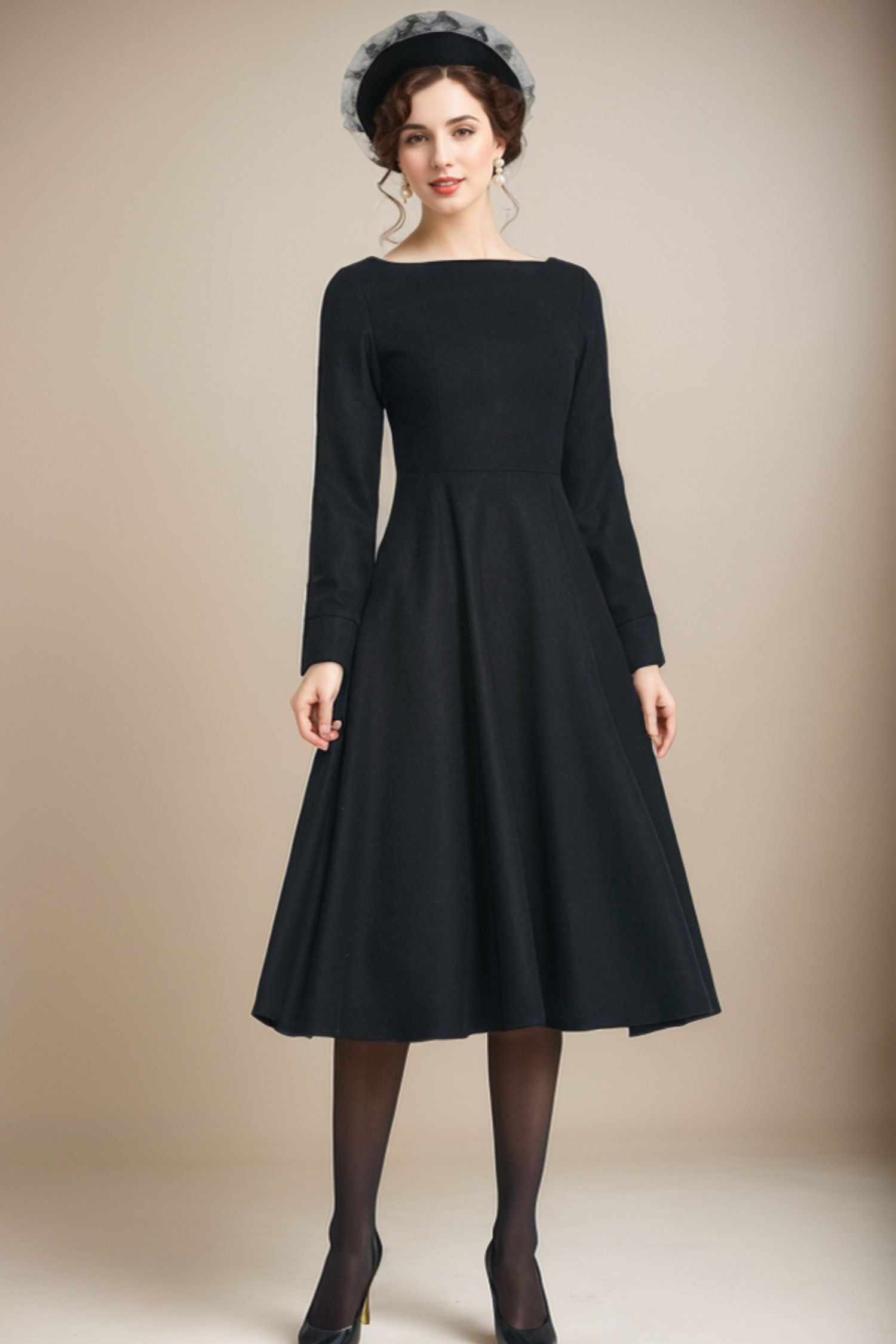 little black wool winter dress for women 5226 Xiaolizi little black wool winter dress for women 5226 Xiaolizi