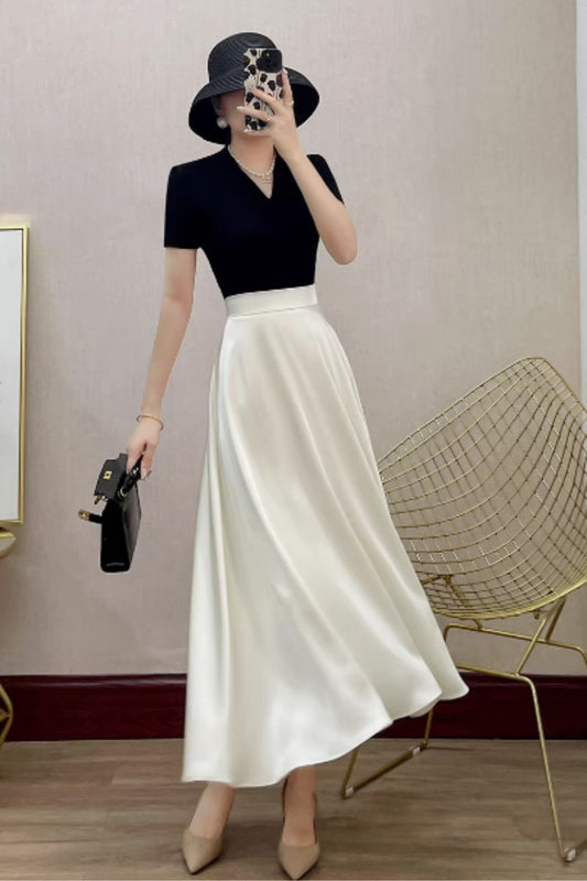 A line long swing summer skirt 6221