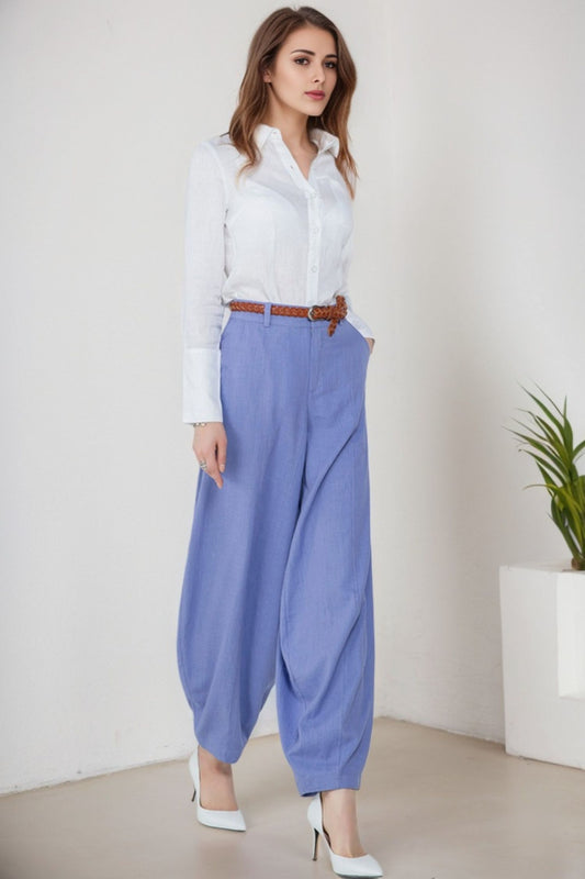 Womens Casual summer linen slacks 5913