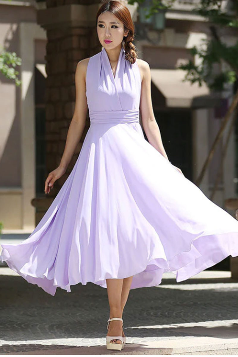 Maxi dress women purple chiffon dress prom dress wedding dress(994) Xiaolizi Maxi dress women purple chiffon dress prom dress wedding dress(994) Xiaolizi