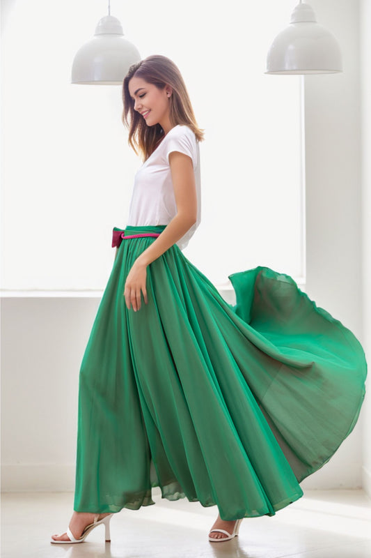 Swing womens summer maxi chiffon skirt 2752
