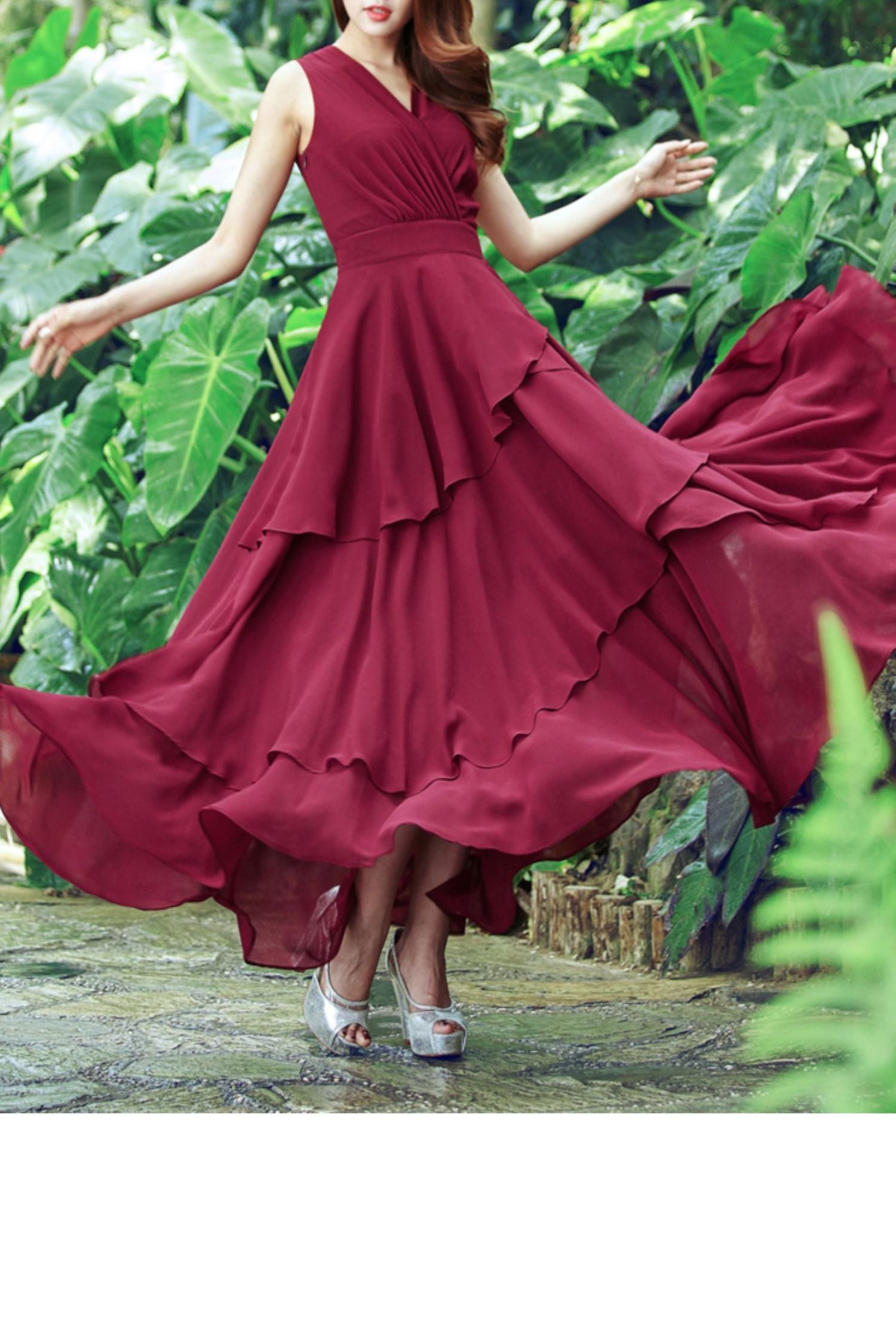 Irregular Swing summer womens chiffon dress HY0026 Irregular Swing summer womens chiffon dress HY0026