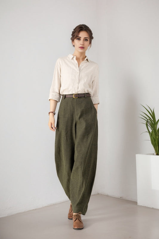 Women's Linen baggy pants 5903