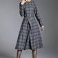 Winter Plaid Midi Wool Dress 3884,Size 175-US2 #CK2202429