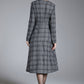 Winter Plaid Midi Wool Dress 3884,Size 175-US2 #CK2202429