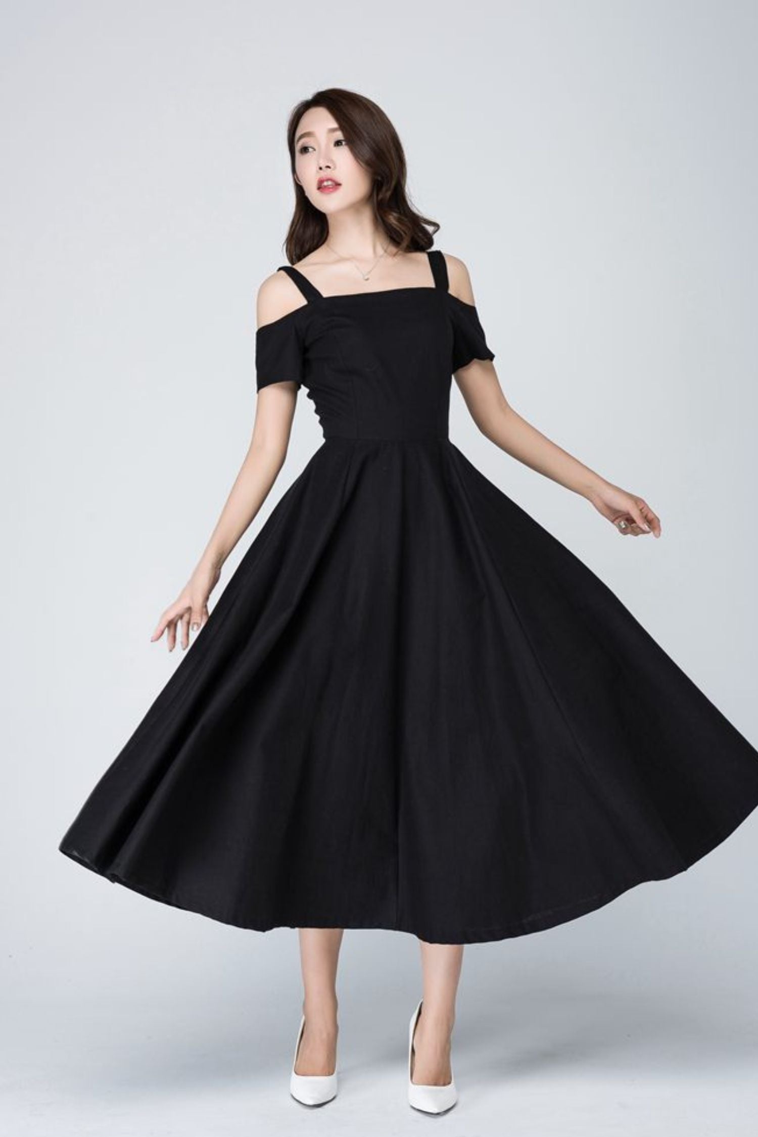 linen off shoulder maxi dress Women's Linen Off the Shoulder Maxi Dress Striped Oversized Sun Dress Golden Sands Boutique