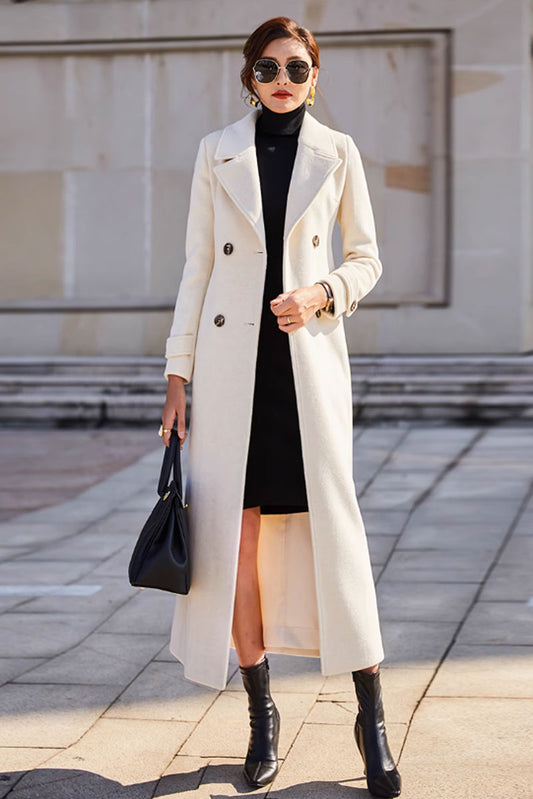 Long winter wool coat women 4691