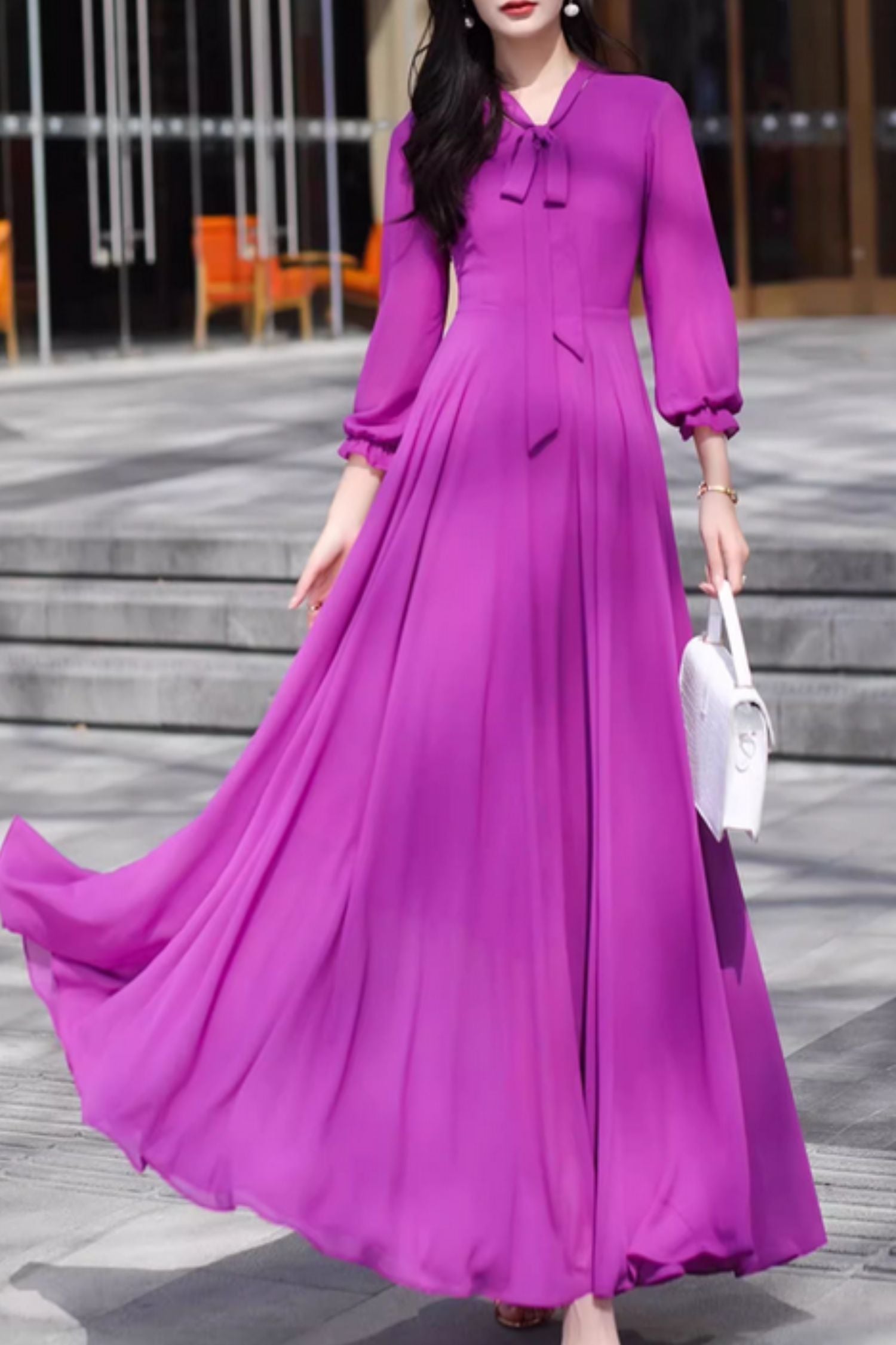 maxi prom summer dress long sleeveless prom dress Pink Satin A-Line Floor-Length Evening Gown with Slit Strapless Prom Dress Pink / 8