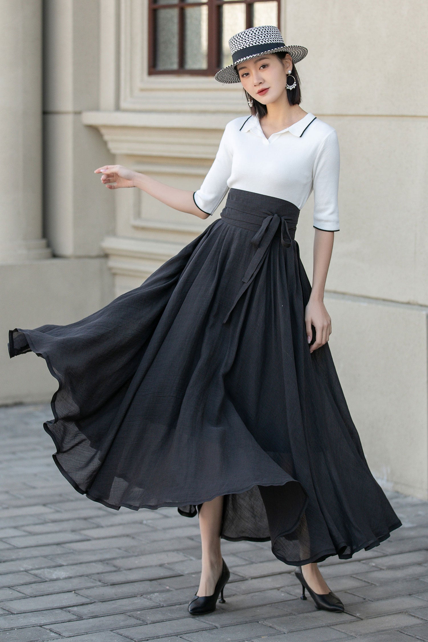 Black Skirt High Waisted Skirt How To Wear High Waist Black Maxi