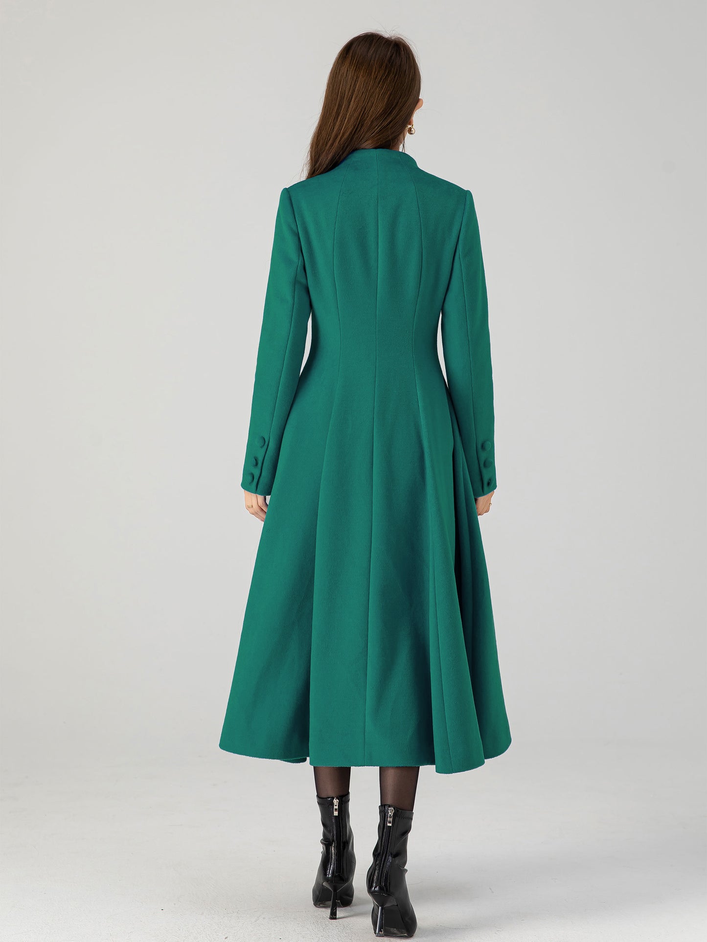 Warm swing midi wool winter coat 5430