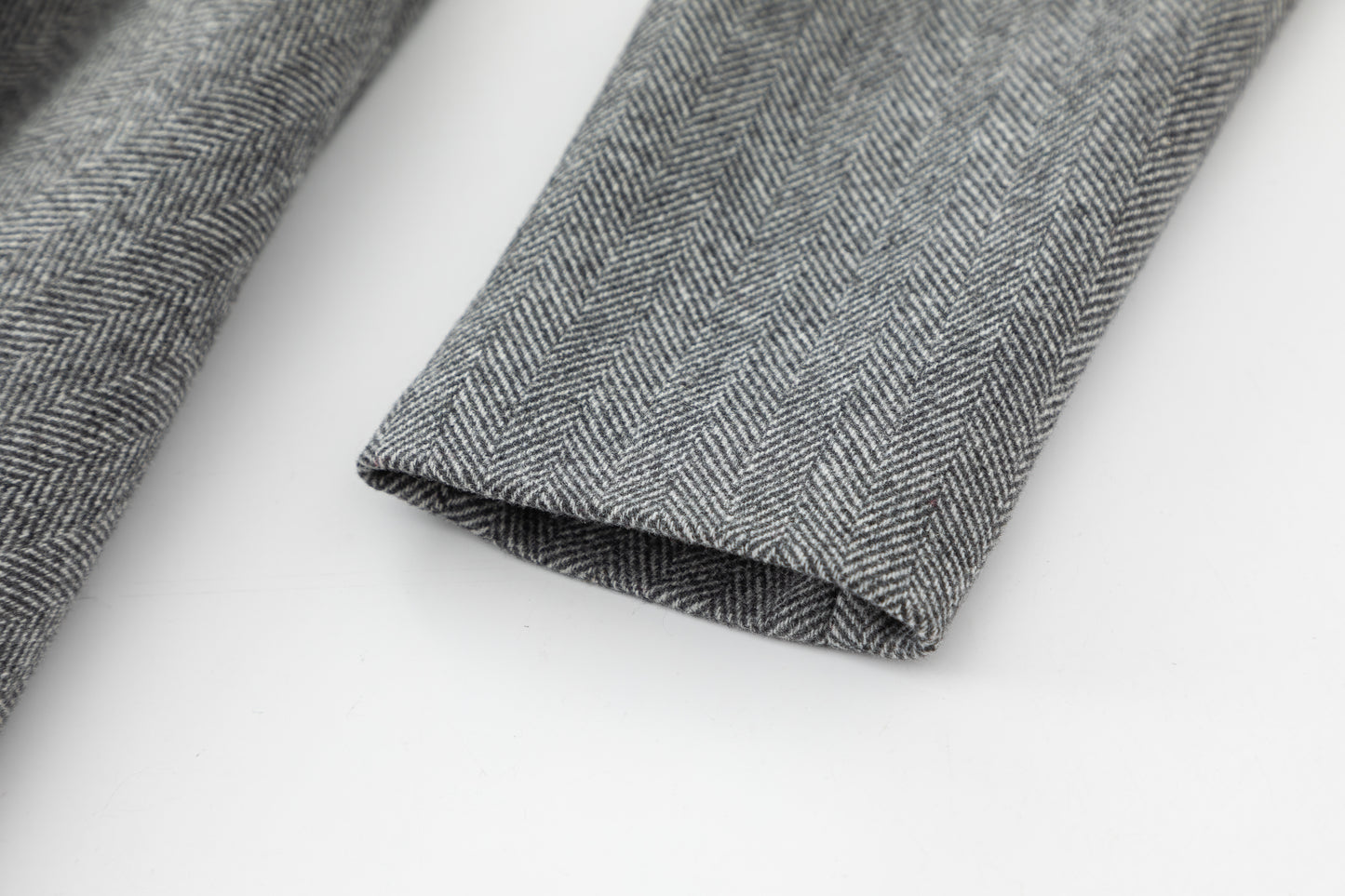 Wool Blend Fit and Flare Coat – Gray Double Breasted Coat with Pockets 5365