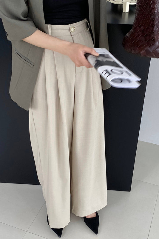 Women's wide leg suit pants 4387