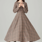 Plaid Wool dress, Wool maxi dress 4491