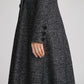 Double breasted wool maxi coat for women 2252#