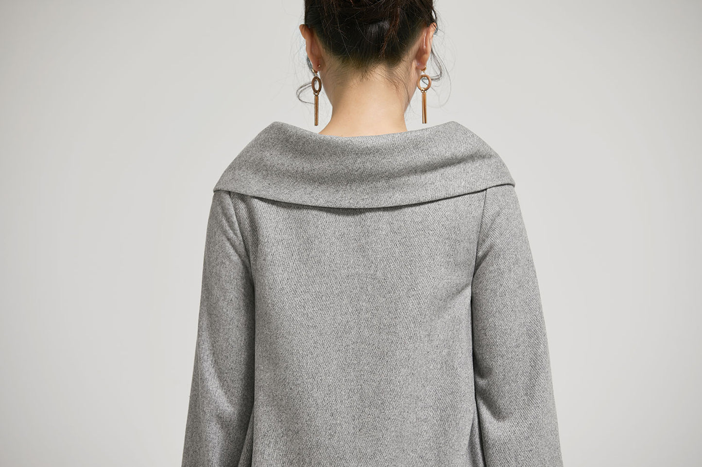 Wome's wool tuic dress in grey 2310