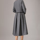 Gray wool dress winter dress maxi dress 0764#