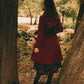 Red swing hooded princess coat 2415