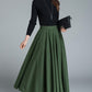 Vintage 1950s Wool Maxi skirt 1641#