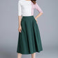 women's flare A line skirt , swing midi skirt 1687#