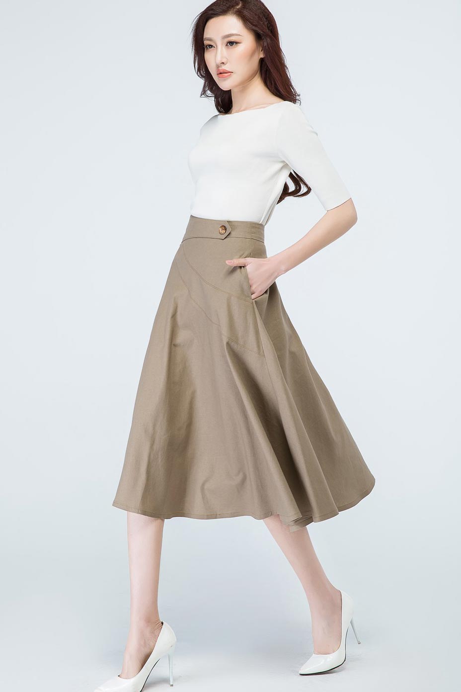 50S high wasit A line skirt 1692#