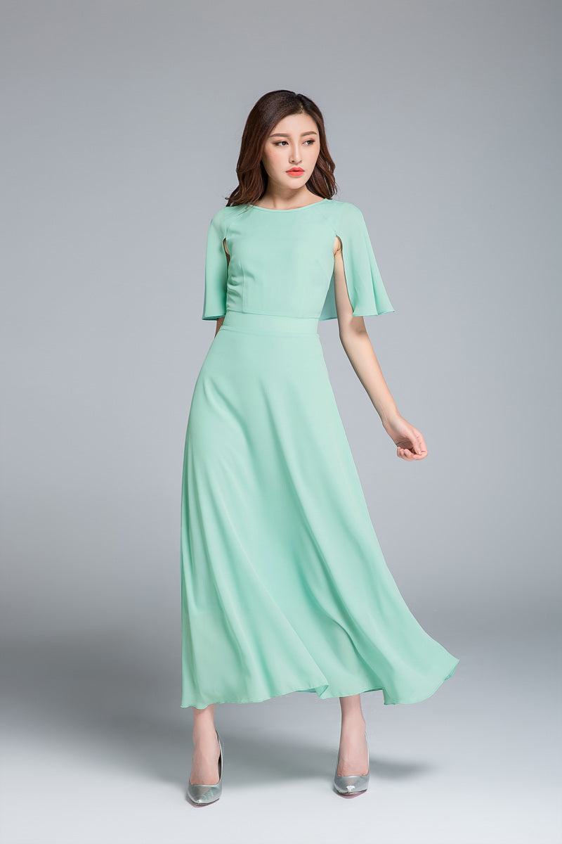 chiffon dress, bridesmaid dress, fitted dress 1768 Xiaolizi chiffon dress, bridesmaid dress, fitted dress 1768 Xiaolizi