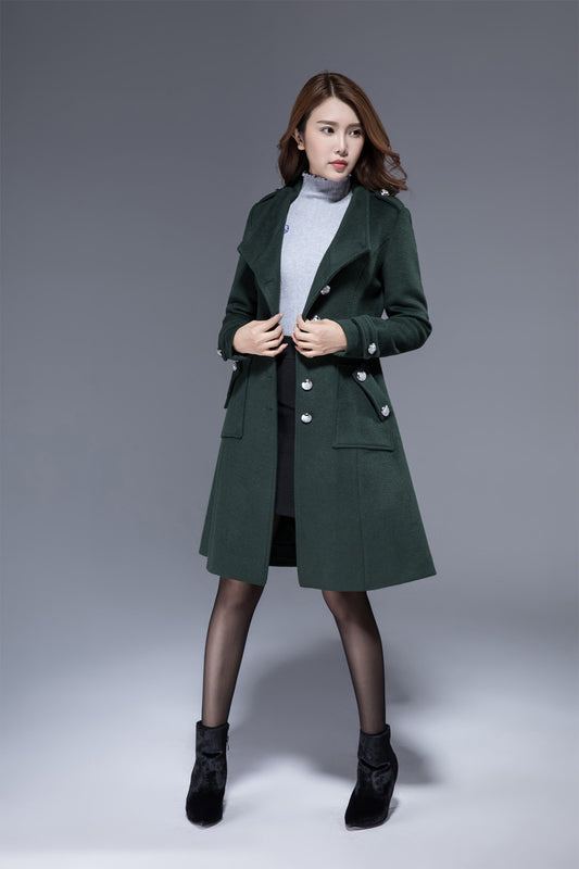 green coat