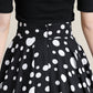 Black polka dot Circle skirt #3315