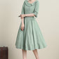 Green Swing Midi Summer Women's Circle Dress 3320,Size US02 #CK2200103
