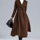 Warm Winter Wool Princess Coat Brown 3241