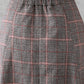 Women Retro Long Plaid Wool Skirt 3837