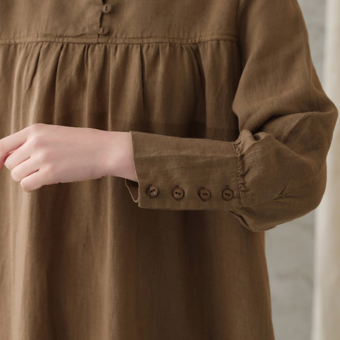 A Line Swing Casual Khaki Dress 283101