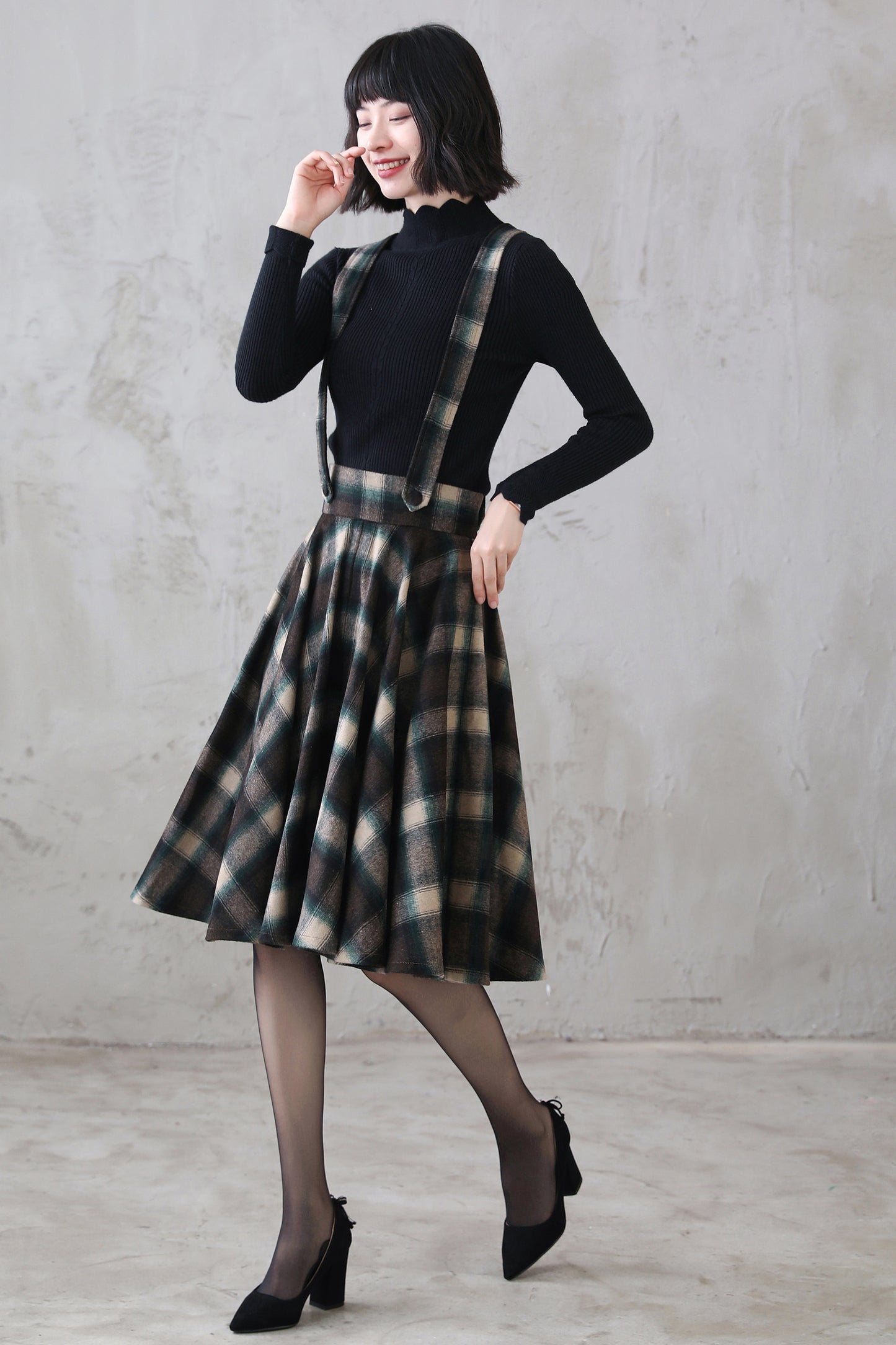 Vintage Inspired wool Circle Skirt 311101