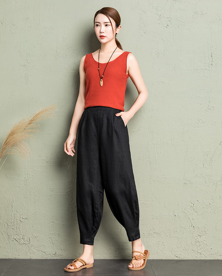 Women Casual Linen Pants 2607#