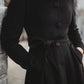 Long Black Handmade Wool Coat 3913