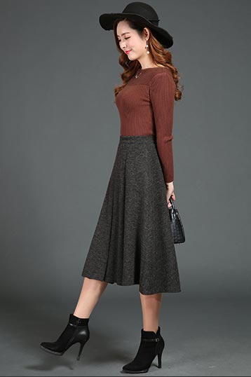 Women's pleated a line cheap skirt