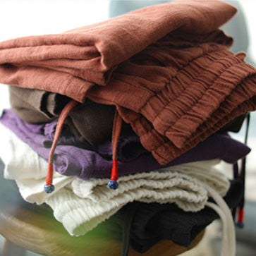 Women Causal Palalzzo Linen Pants 2868