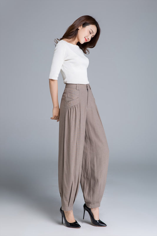 linen pant, maxi pants, made to order pants 1665#