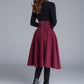 High waist swing wool skirt 1678#