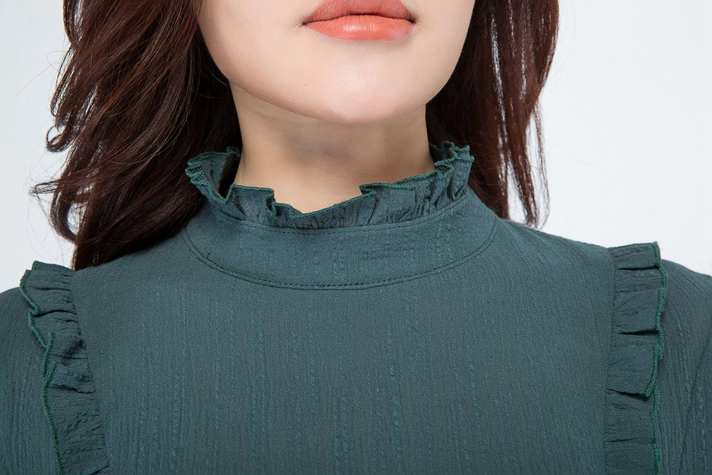 maxi length dress for women with long sleeve 1701