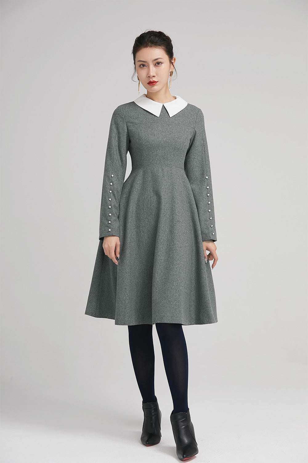 fit and flare pleated knee length dress 2237 fit and flare pleated knee length dress 2237