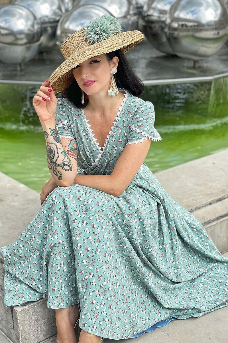Vintage Floral Linen Cotton Maxi Dress Womens 1950s Inspired Prom & Bridesmaid Dress 0665 Floral / Xs Vintage Floral Linen Cotton Maxi Dress Womens 1950s Inspired Prom & Bridesmaid Dress 0665 Floral / Xs